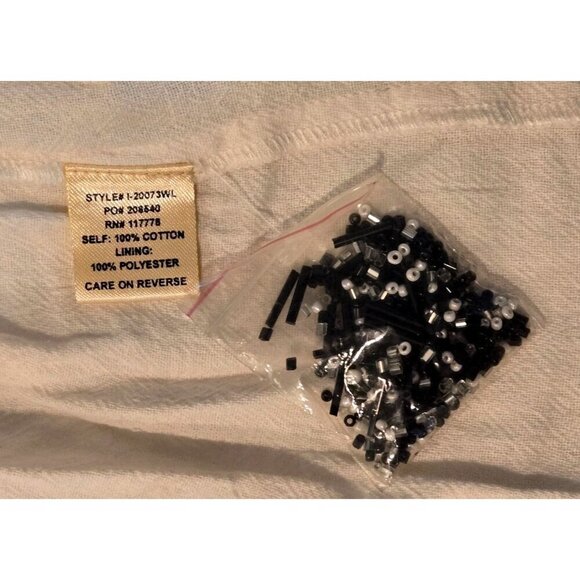 Lovestich Boho Blouse Cream Cotton Sz S Arabian Nights Beaded Hippie Embroidery - Picture 9 of 16